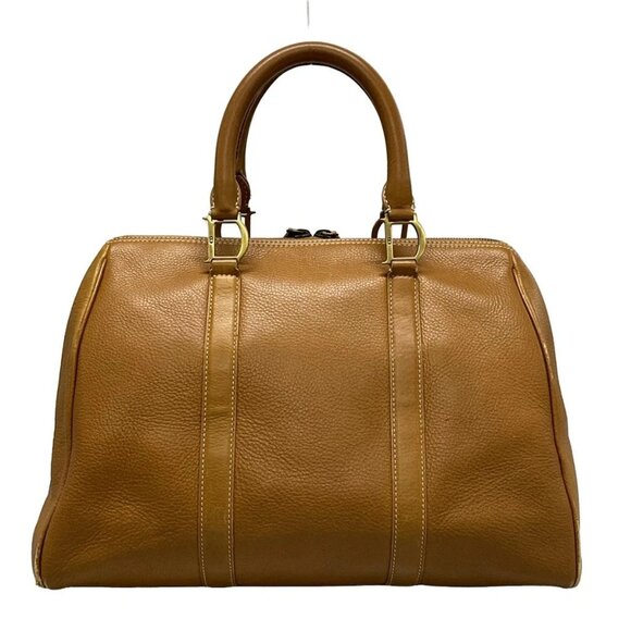 Auth DIOR/ChristianDior - Brown Leather Handbag - Picture 3 of 16